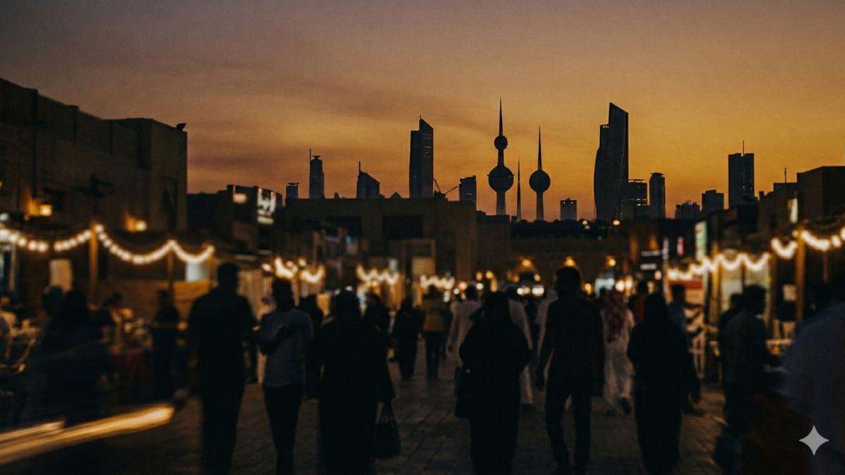 AI generated conceptual image of a souq in Kuwait - place not real